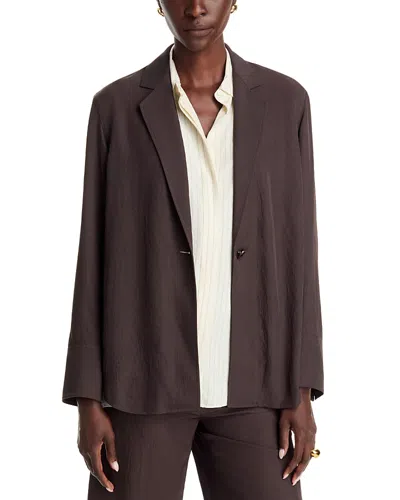 Theory Airy Washed Blazer In Brown