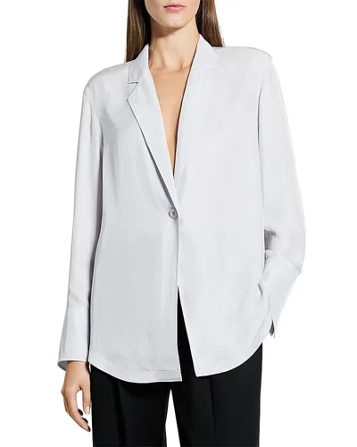 Theory Airy Washed Blazer In Gray