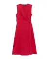Theory Sleeveless A-line Wrap Dress In Good Linen