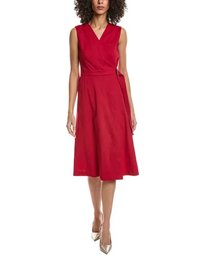 Theory Aline Wrap Dress In Red