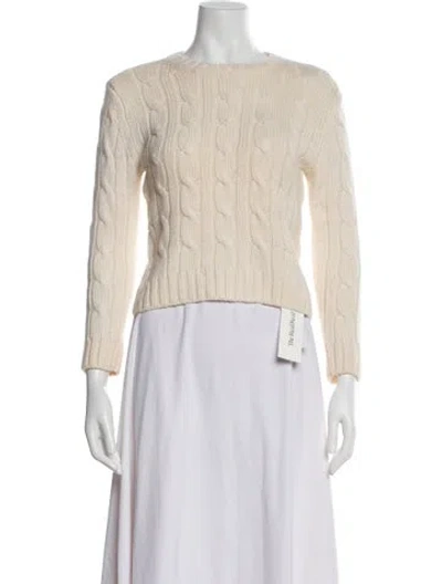 Pre-owned Theory Alpaca Bateau Neckline Sweater In Neutral