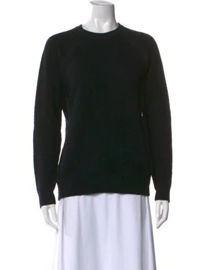 Pre-owned Theory Alpaca Crew Neck Sweater In Black
