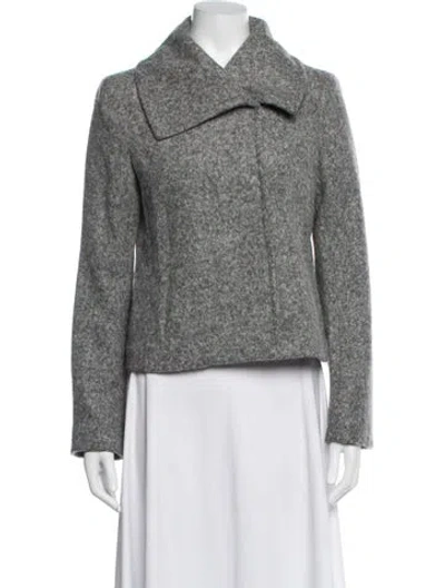 Pre-owned Theory Alpaca Jacket In Grey