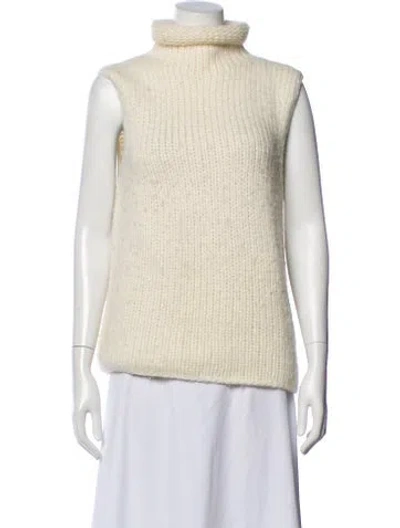 Pre-owned Theory Alpaca Turtleneck Sweater In Neutral