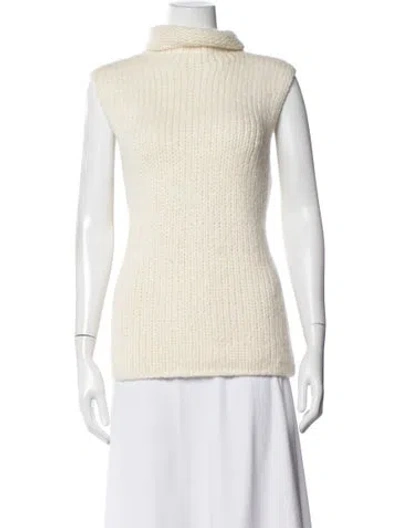 Pre-owned Theory Alpaca Turtleneck Sweater In Neutrals