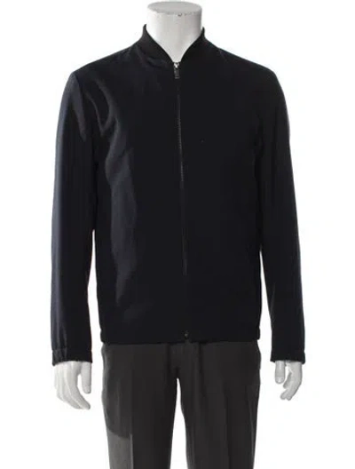 Pre-owned Theory Amir Bomber Jacket In Blue