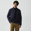 Theory Amos Jacket In Suede In Black