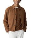 Theory Chore Coat In Knit Twill In Brown