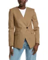 Theory Angled Blazer In Brown