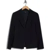 Theory Angled Stretch Wool Blazer In Black
