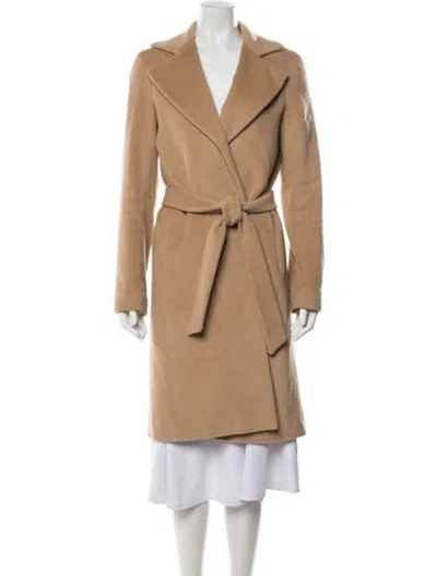 Pre-owned Theory Angora Coat In Brown