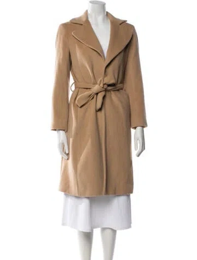 Pre-owned Theory Angora Parka In Neutrals