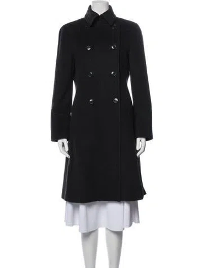 Pre-owned Theory Angora Peacoat In Black