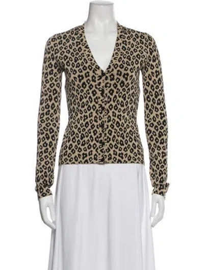 Pre-owned Theory Animal Print Blazer In Neutral