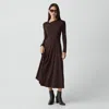Theory Ankle Boot In Smooth Leather In Brown