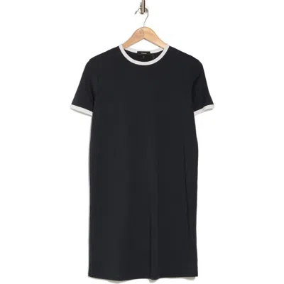 Theory Apex Ringer Organic Cotton Mini T-shirt Dress In Ncn Nv/wht