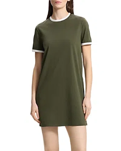 Theory Apex Ringer Tee Dress In Green