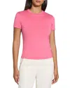 Theory Apex Tiny Tee In Bright Pink