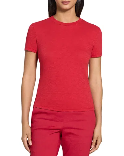 Theory Tiny Tee 2 Nebulous Organic Cotton Top In Cherry