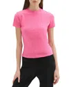 Theory 2 Nebulous Organic Cotton Tiny Tee In Pink Azalea