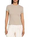 Theory 2 Nebulous Organic Cotton Tiny Tee In Soft Taupe