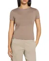 Theory Tiny Apex Organic Pima Cotton T-shirt In Walnut