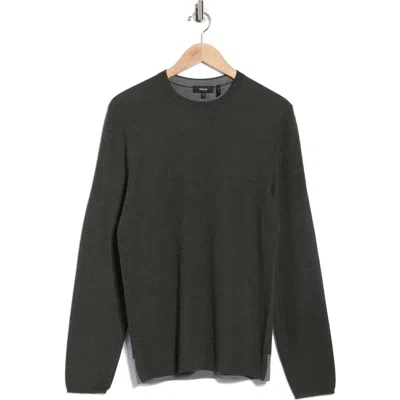 Theory Arnaud Merino Wool Crewneck Sweater In Black