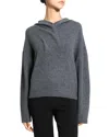 Theory Astor Knit Hoodie In Gray