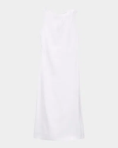 THEORY ASYMMETRIC DRAPED MIDI DRESS