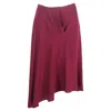 Theory Asymmetric-hem Skirt In Burgundy Triacetate In Red