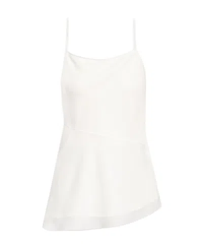 Theory Asymmetric Hem Tank Top In White