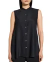 Theory Asymmetric Tunic Shirt In Black