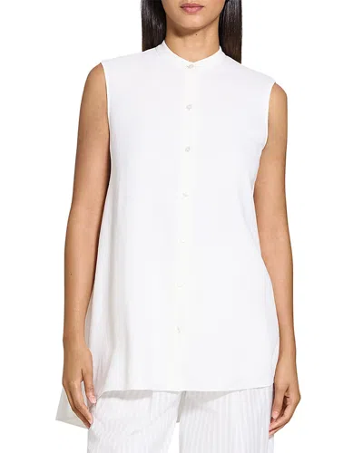 Theory Asymmetric Tunic Shirt In Ivory