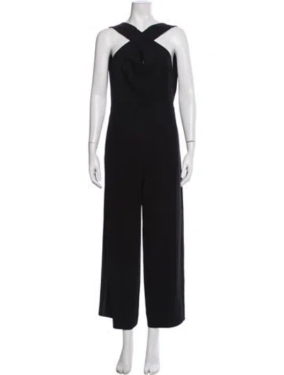 Pre-owned Theory Asymmetrical Jumpsuit In Black