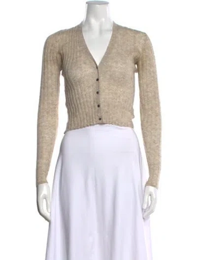 Pre-owned Theory Baby Alpaca Patterned Sweater In Neutrals