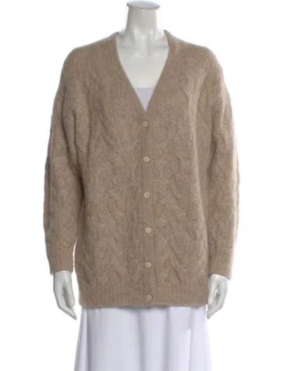 Pre-owned Theory Baby Alpaca V-neck Sweater In Neutral