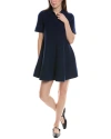 THEORY BABYDOLL FELTED POLO WOOL & CASHMERE-BLEND MINI DRESS