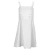 Theory Back Bow Detail Mini Sleeveless Dress In White Linen In White