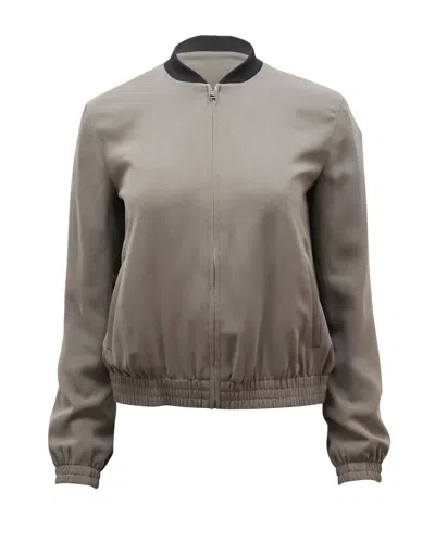 Theory Baharah Crepe Jacket In Olive Green Viscose