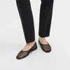 Theory Ballet Flat In Mesh In Black