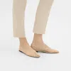 Theory Ballet Flat In Mesh In Light Nude