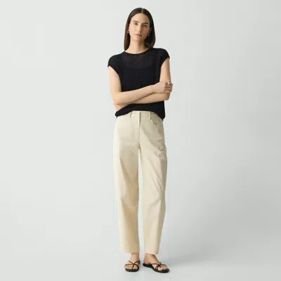 Theory Barrel Pant In Cotton Twill