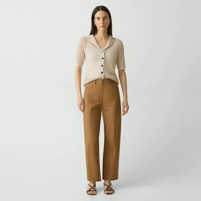 Theory Barrel Pant In Cotton Twill