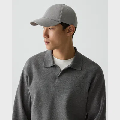 Theory Baseball Cap In Motion Wool In Gray