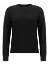 Theory Slim-fit Wool-blend Pullover Sweater In Black