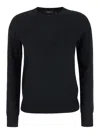Theory Black Crewneck Sweater In Black