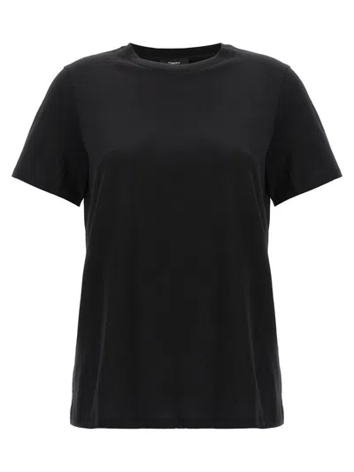 Theory Satin T-shirt Dress In Black