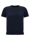 Theory Short-sleeve Sweater In Regal Wool In Blue