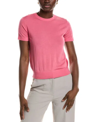 Theory Basic Wool T-shirt In Pink