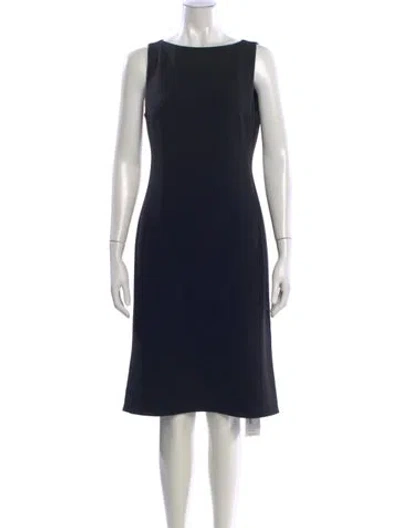 Pre-owned Theory Bateau Neckline Knee-length Dress In Black